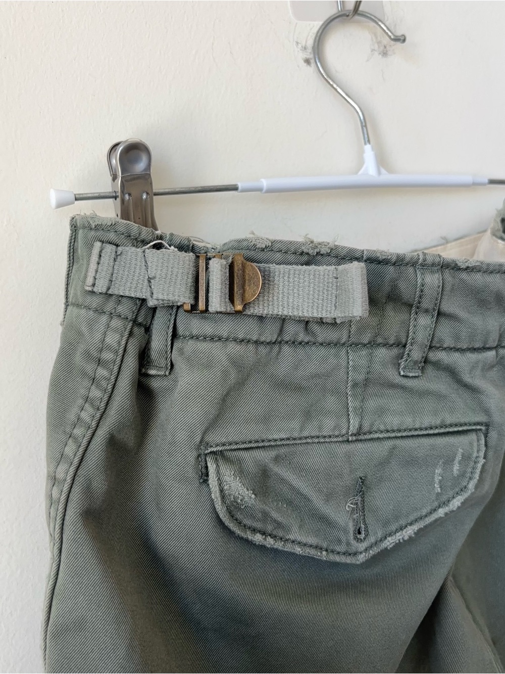 Polo Ralph Lauren Distressed Fatigue Pants 35 x 30 Faded Green Army Military